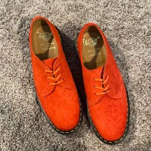 Poppy Red Suede Doc Marten’s 1461